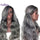 Ombre Grey Brazilian Body Wave Lace Front Human Hair Wigs - MRD Couture International 