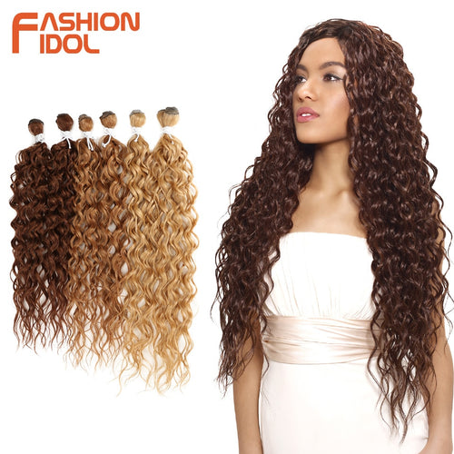 Synthetic Hair Extensions Afro Kinky Curly Hair Bundles Ombre Blonde - MRD Couture International 