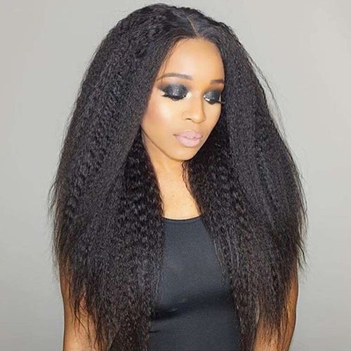 Kinky Straight Hair Brazilian Virgin Hair Bundles 100% Coarse Yaki - MRD Couture International 