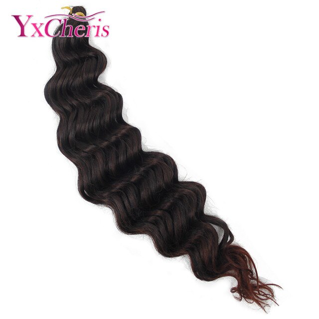 Crochet hair for braids Synthetic extensions soft braiding hair Long Deep Wave bundles